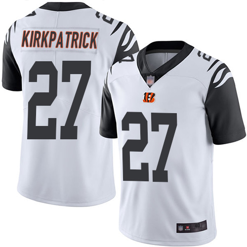 Cincinnati Bengals Limited White Men Dre Kirkpatrick Jersey NFL Footballl #27 Rush Vapor Untouchable->youth nfl jersey->Youth Jersey